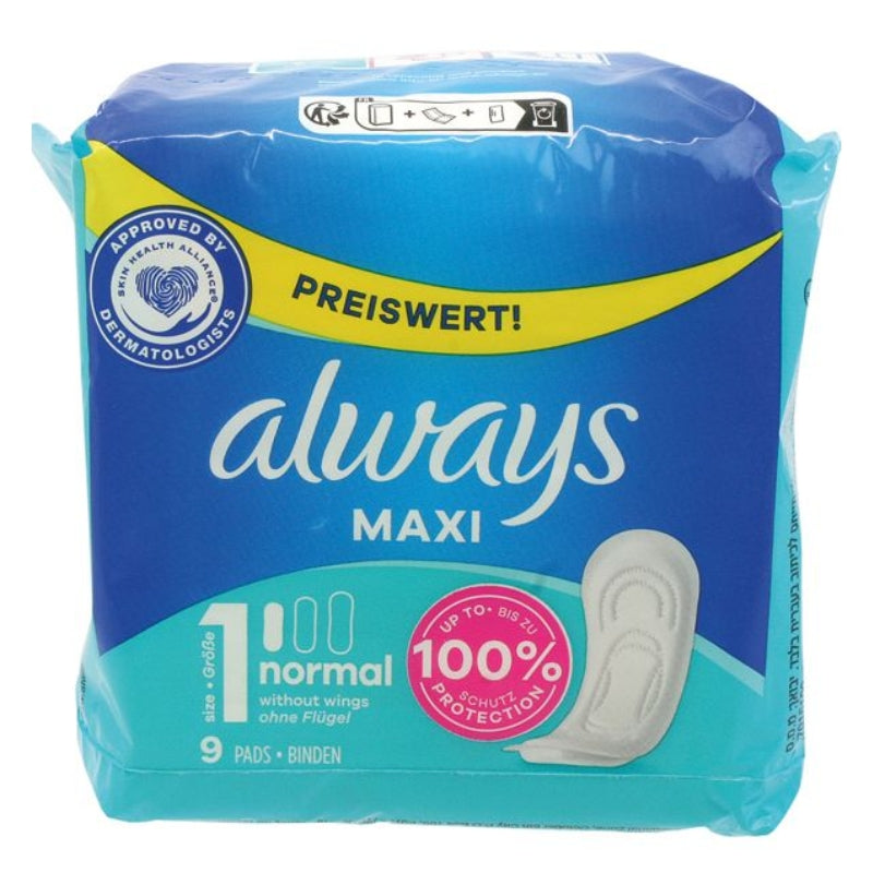Serviettes hygiéniques Always Maxi - Normal (x9)