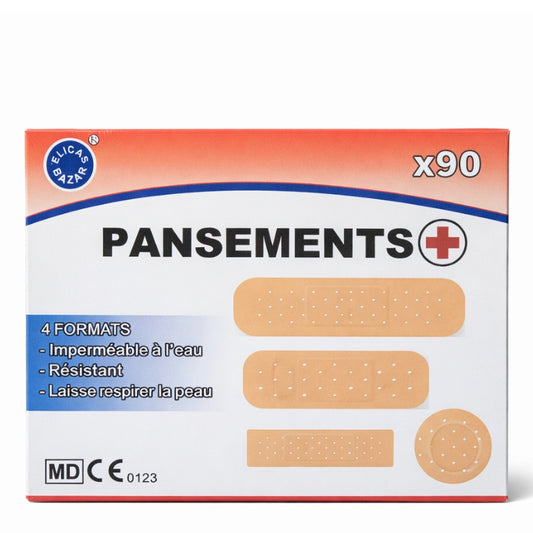 Pansements adhésifs - Assortiment 4 formats (x90)