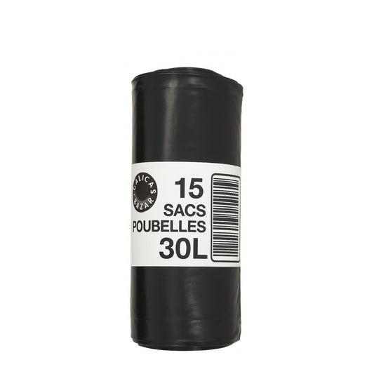 Sacs poubelle 30 L – rouleau de 15