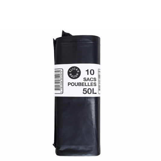 Sacs poubelle 50 L - rouleau de 10
