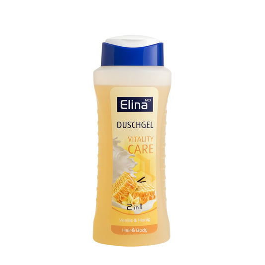 Gel douche Elina Med Vitality Care 2en1 Vanille & Miel - 300ml